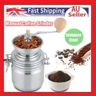 Stainless Hand Manual Coffee Grinder Ceramic Burr Bean Pepper Spice Mill Tool AU