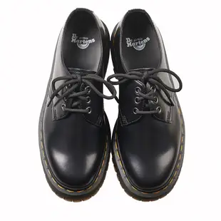 Dr.Martens 馬汀 1461 QUAD 3孔綁帶厚底牛津鞋 黑色 真皮馬丁紳士鞋 休閒皮鞋 男女25567001