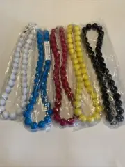 Chuncky Lucite Beads Necklace Lot Of 5 80’s
