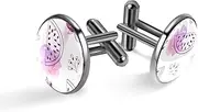 [Generic] Men's Cufflinks, Watermelon Pineapple Florals Cuff Links for Men, Classic Cufflinks Black for Suit Shirt Wedding Business Birthday Jewelry Gift