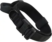 Comfortable Non-Toxic Scratch-Proof Easy to Wear Nylon Collar Leash Adjustable Durability Training, Black, L