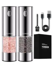 Rechargeable Electric Salt and Pepper Grinder Set with LED Lights