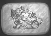 sled rain brick holiday concrete plaster 1/8th" plastic mold mold 9" x 6" x 2"