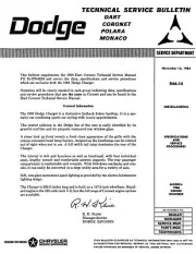 1966 Dodge Charger Service Bulletin