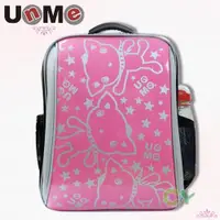 在飛比找i郵購優惠-【UnMe】超輕閃亮造型後背書包／亮面桃粉紅附透明筆袋~◤寶
