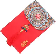 TEHAUX Red Envelope Bag Artificial Garland Summer Decoration Light Luxury Knobs Retro Drawers Light Luxury Drawer Dining Table Decoration Cartoon Knobs Bag Summer Garland Dice Fabric