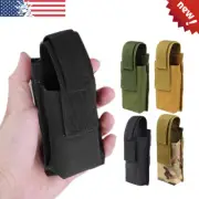 Tactical Flashlight Holder Pouch Molle Single Mag Holster Utility Torch Case US
