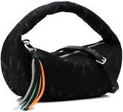 [Desigual] Elegant Juta Handbag with Mixed Material Composition Women Black