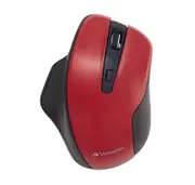 Verbatim Silent Ergonomic Wireless LED Mouse Red 70243