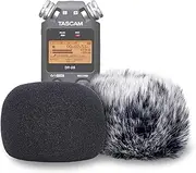 YOUSHARES DR05X Windscreen and Foam for Tascam DR-05X DR-05 Mic Recorders, DR05X Indoor Outdoor Microphone Wind Muff Screen (2 PACK)