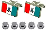 [Select Gifts] Shirt Dress Studs Resplendor City Minas Gerais State Flag Cufflinks