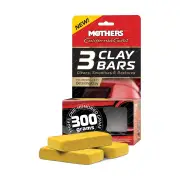 Mothers California Gold 3 Clay Bars 300g - 3 Clay Bars Complete Kit Car Clean