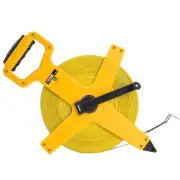 Professional 100M Fiberglass Tape Measure with Ergonomic Handle - 0.5 Inch Width