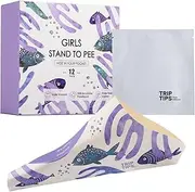 TRIPTIPS Female Urinal Disposable Female Urination Device Urinal for Women Foldable Pee Funnel for Women Waterproof Paper Stand and Pee Cup for Public Toilets, Traveling, Camping (Pack of 12)