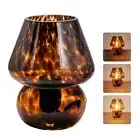 Mushroom Lamp Glass Table Lamp Bedside Lamps Night Light Home Decor Amber