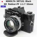 MINOLTA SRT 101 黑色膠卷相機 + MC ROKKOR-PF 1:1.7 50MM 來自日本