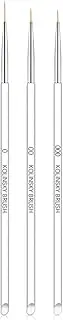 3pcs Nail Art Brushes Set Liner Brush for Long Lines, Details, Fine Designs Pai ing Pen Drawing Tool Set