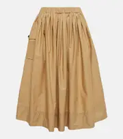 [CO] CO A-line cotton midi skirt AU 6 brown