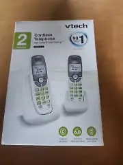 VTECH DECT 6.0 2-Handset Cordless Caller ID Phone, White NEW In BOX