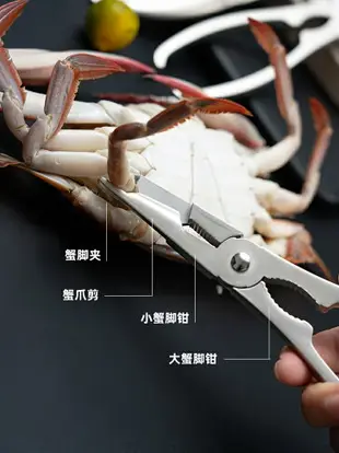 家用螃蟹專用工具蟹八件蟹鉗吃蟹剝蟹拆蟹神器蟹針大閘蟹