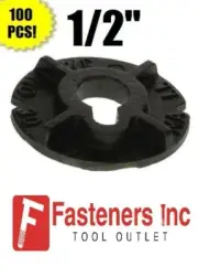 (Qty 100) 1/2" Round Malleable Washer Malleable Iron Plain Finish