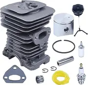 38mm Cylinder Piston Kit for for Husq/Varna 136 137 141 142 Chainsaw Repalce 530069941 Fuel Cap Filter Line Needle Bearing