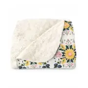 Symmetrical Floral Sherpa Fleece Blanket