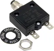 125-250V AC 50V DC Push Button Circuit Breaker 20 Amps Thermal Overload L1 Reset