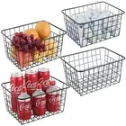 Wire Storage Basket 4 Packs,Perfect Kitchen Pantry Organization Storage Baske...