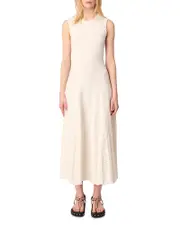 Maje Beaded Pointelle Knit Dress