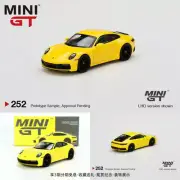 MINI GT 1:64 Porsche 911 (992) Carrera 4S Racing Yellow Model Car in box