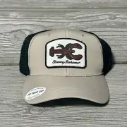 Tommy Bahama Trucker Hat Lobster Patch Tip Your Cap Tan Black Mesh Adjustable