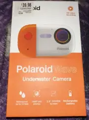 Polaroid Wave Underwater Camera Orange And White HD Video Recording 2.4 Screen