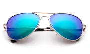 Girls Boys Sunglasses Polarized Pilot Spring Hinge Frame Flash Mirror Lens