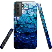 For Samsung Galaxy S22+ Plus Case, Armour Cover, Blue Mirror