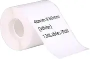 DYKJGS Thermal Stickers Compatible with M110/120 Label Printer 1 Roll White 1.57"x 2.36"(40x60mm) Adhesive Labels for School Home (1, 40 * 60mm)