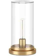 Abraham + Ivy Perabo 13in Uplight Mini Lamp with Glass Shade