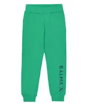 [Balmain Kids] Balmain Kids Logo cotton jersey sweatpants Y 12 green