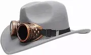 [JANeGWXRUuW] Classic Bowler Hat Punk Windscreen Casual Large Brimmed Wide Bowler Hat for Outdoor