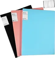 BUGUUYO Elegant A3 Folder Binder Plastic Sleeves 3pcs Set for Artwork Photo Document Storage Office School Meetings