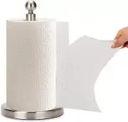 Paper Towel Holder Countertop, Standing Roll Brushed Nickel