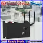 LF# Wall Mount Wireless Wifi Router Shelf Storage Box for Living Room (Black)