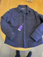 Ralph Lauren Purple Label Navy Watson Quilted Wool Jacket $1995 XL NWT!