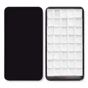 Watercolor Tin Palette Paint Case with 40Pcs White Plastic Empty Half Pans Ca...