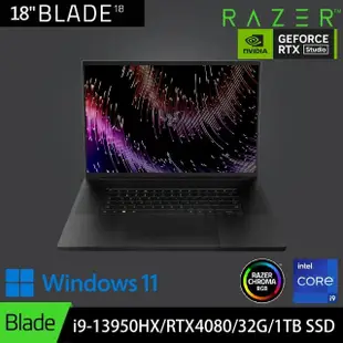 【Razer 雷蛇】18吋i9電競筆電(Blade 18/RZ09-0484TTH3-R3T1/i9-13950HX/32GB/RTX 4080/1TB PCIe SSD)