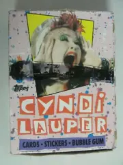 1985 Topps "CYNDI LAUPER" Full Box Of 36 Wax Packs Cards Stickers Gum