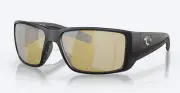 Costa Del Mar Blackfin Pro Black Frame Sunrise Silver Mirror Polarized Sunglass