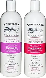 Stonybrook Botanicals Fragrance Free Unscented Shampoo and Conditioner Set