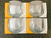 McDonalds 50 Years of Maccas Wobbly Glasses SESAME SEED PATTERN x 4 - NEW