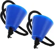 Kisangel 2pcs Waterproof Plug Drain Plug Kit Kayak Plug Kayak Paddle Drip Rings Kayak Scupper Plugs Kit Stoppers for Fishing Inflatable Boat Patch Kit Kayak Hole Cover Blue Silica Gel